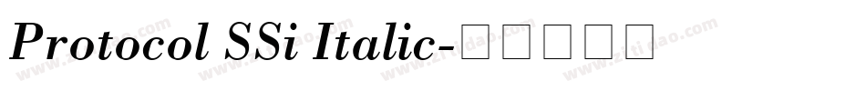 Protocol SSi Italic字体转换
